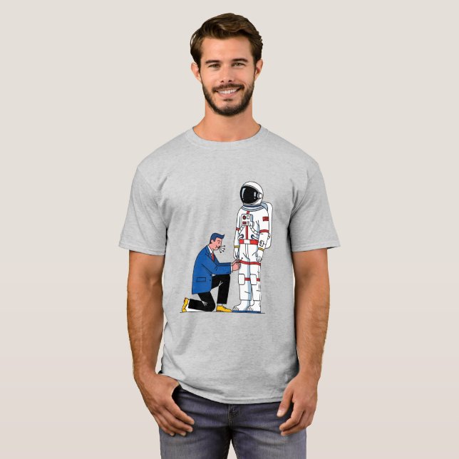 Astronaut Kostym Tailor Minimalist Unisex T-shirt (Hel framsida)