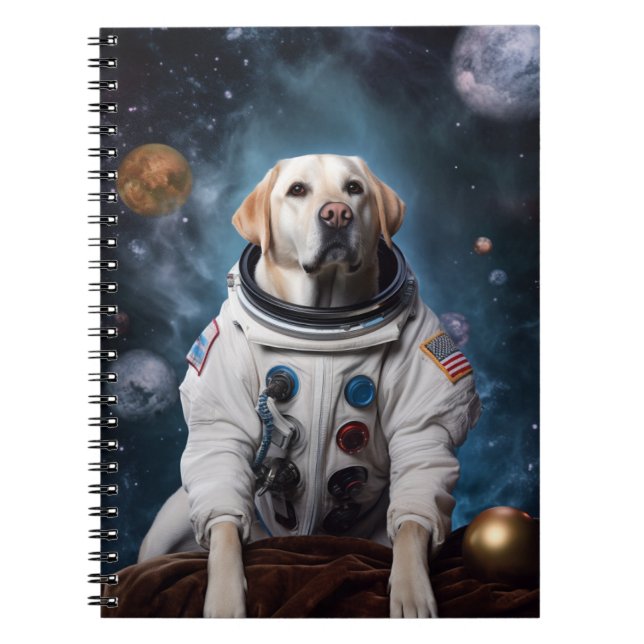 Astronaut Labrador i Space Kids School Anteckningsbok (Framsidan)