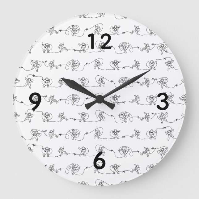 Astronaut Large Clock Stor Klocka (Framsida)