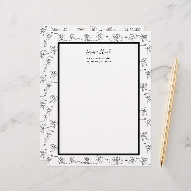 Astronaut Letterhead Brevhuvud (Fram/Back In Situ)