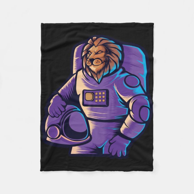 Astronaut Lion King Fleecefilt (Framsidan)