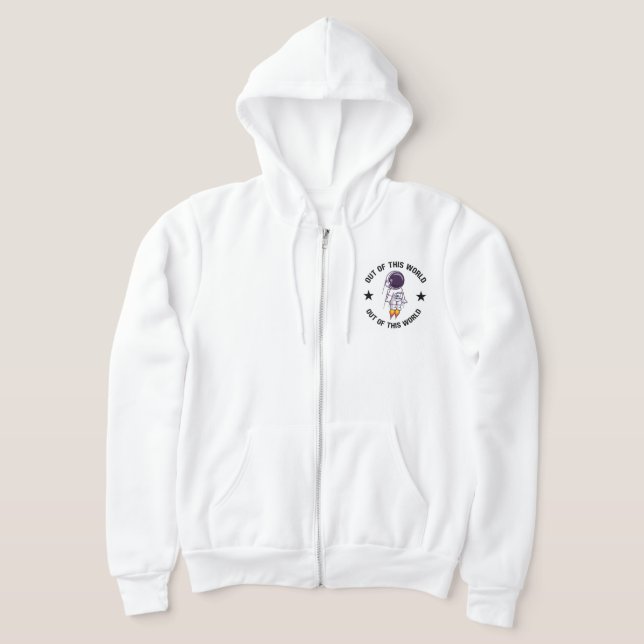 Astronaut logotyp jacka Utanför denna världen Devi T Shirt (Laydown)