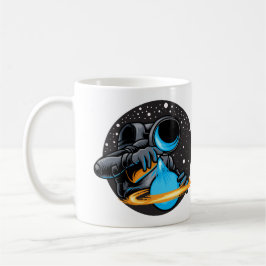 Astronaut Målar Planeten Kaffemugg