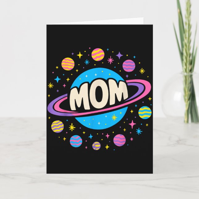 Astronaut Mamma Solsystemet Planeter Mors Dag Spa Kort (Framsida)
