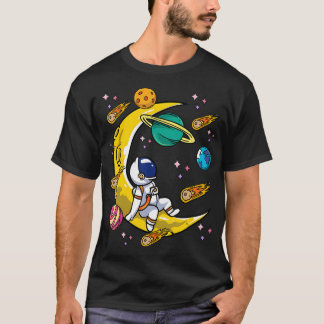 Astronaut Måne Kids Boys Girls Rymdplaneter - kome T Shirt