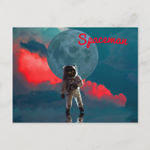 Astronaut Måne Spaceman-vykort Vykort