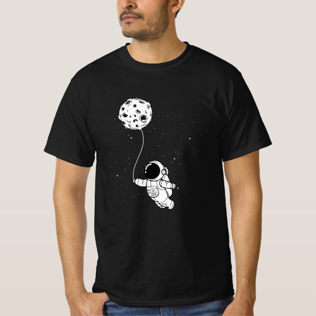 Astronaut Måne T Shirt (Framsida)