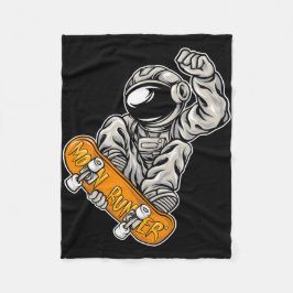 Astronaut Månlöpare Fleecefilt