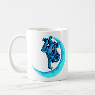 Astronaut Månskridskoåkning Kaffemugg