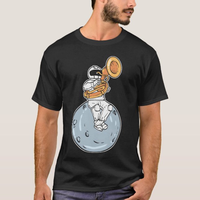 Astronaut Marching Band Orchestra Member Gift vint T Shirt (Framsida)