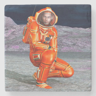 Astronaut Mars Explorer Alien Planet Rymd Konst Stenunderlägg