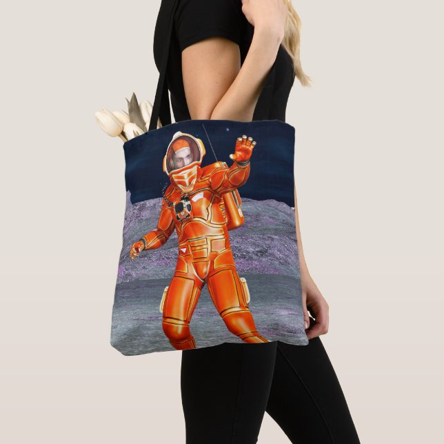 Astronaut Mars Explorer Alien Planet Rymd Konst Tygkasse (Närbild)