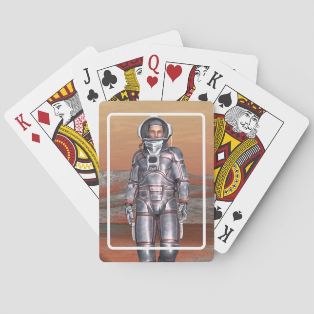 Astronaut Mars - Rymdutforskare på främmande plane Spel Kort (Baksidan)