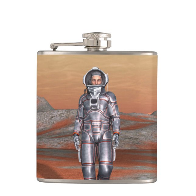 Astronaut Mars - Rymdutforskare på utomjordisk pla Fickplunta (Framsidan)