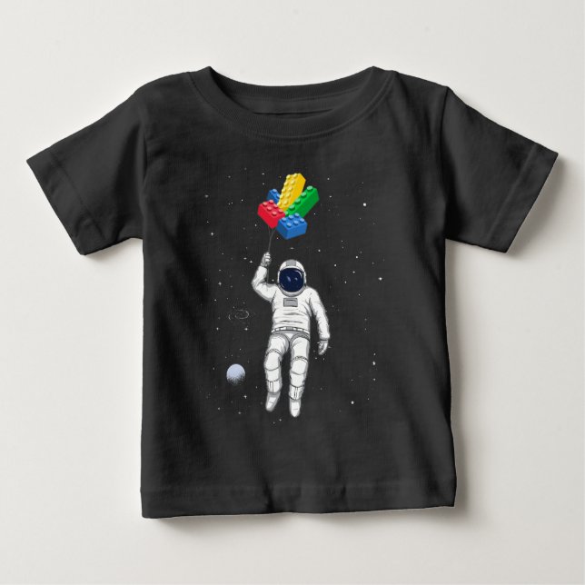 Astronaut Master Builder, Byggande block T Shirt (Framsida)