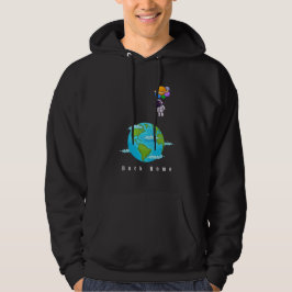 astronaut med ballonger som landar daggskjorta hoodie