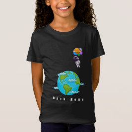 astronaut med ballonger som landar jord t shirt