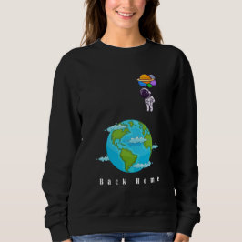 astronaut med ballonger som landar jord t shirt