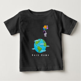 astronaut med ballonger som landar jord t shirt