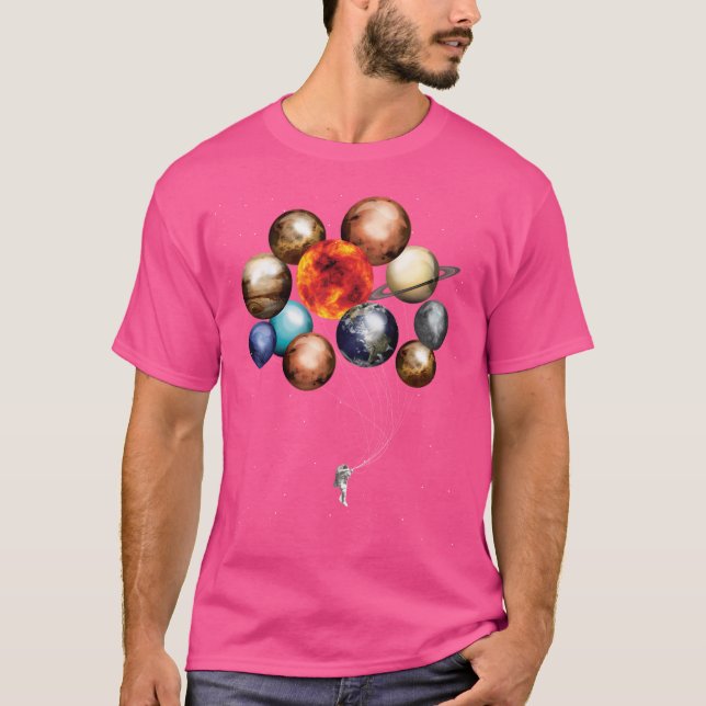 Astronaut med ballonger t shirt (Framsida)