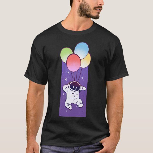 Astronaut med ballonger t shirt (Framsida)