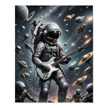 Astronaut med Electric Guitar poster