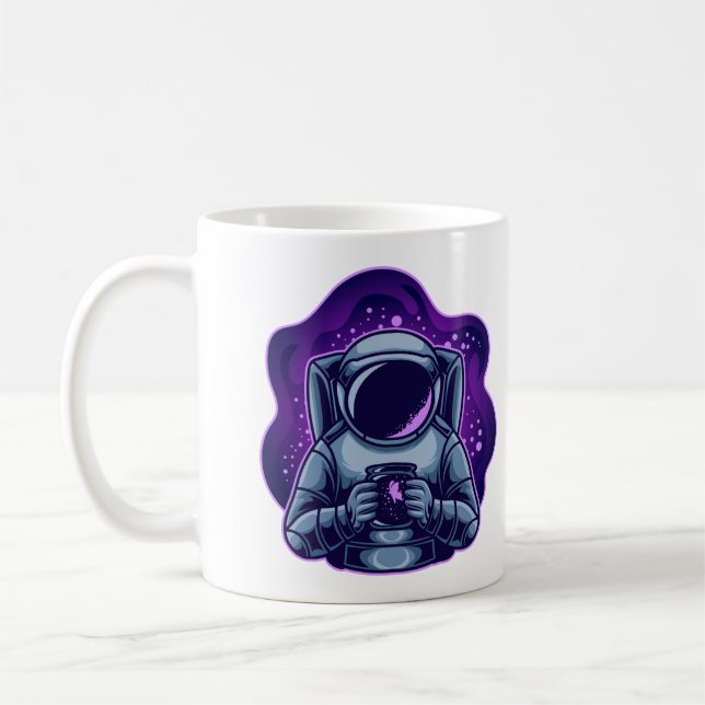 Astronaut med fjäril kaffemugg (Vänster)