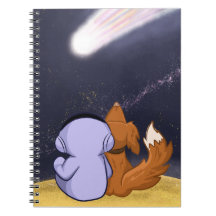 Astronaut med hund titta på kometen