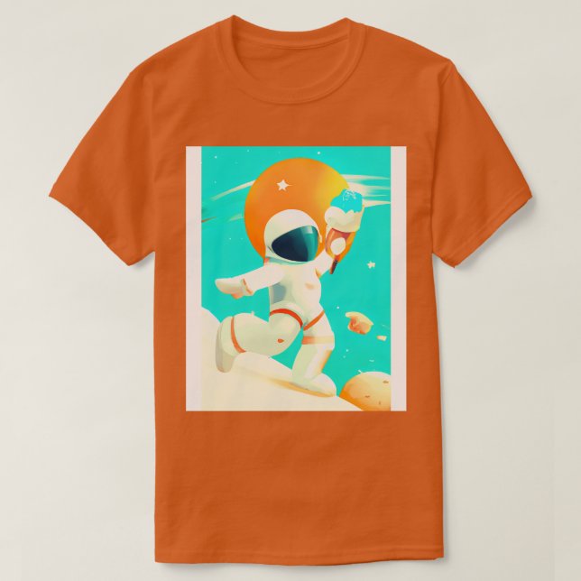 Astronaut med iskräm t shirt (Design framsida)