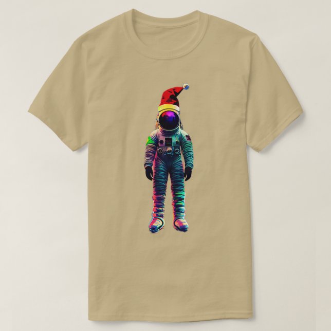 Astronaut med julklapp t shirt (Design framsida)