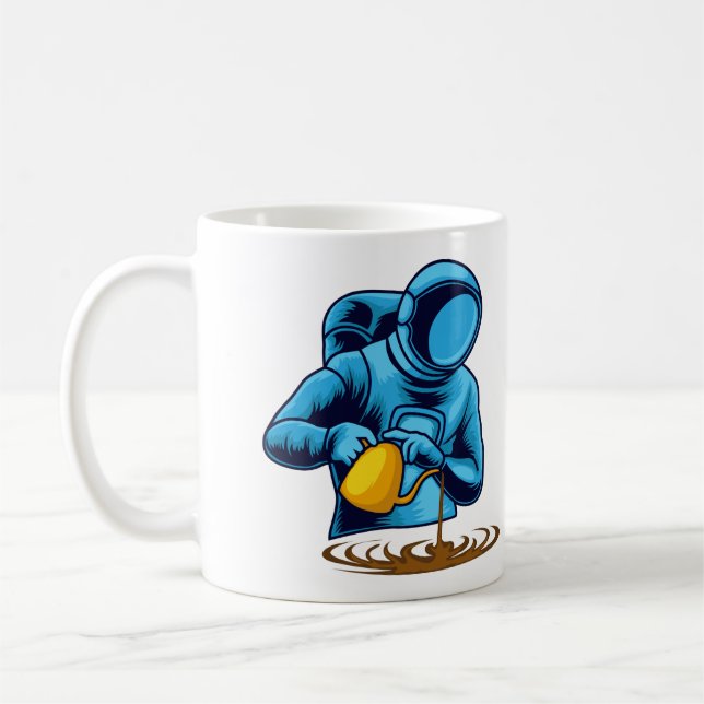 Astronaut med kafferist kaffemugg (Vänster)
