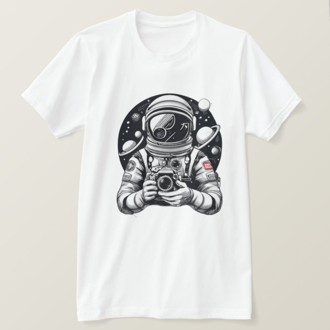 Astronaut med kamera t shirt (Design framsida)