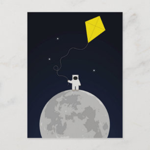 Astronaut med Kite Vykort