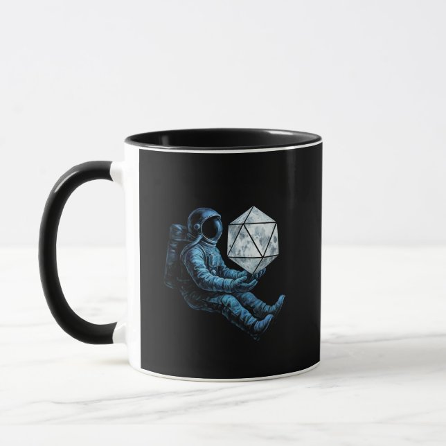 Astronaut med mån-d20 mugg (Vänster)