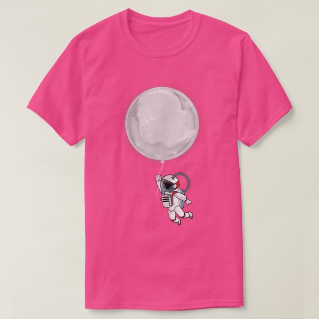 Astronaut med Måne-ballongen T-Shirt (Design framsida)
