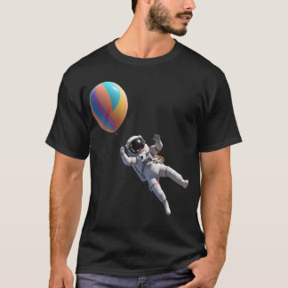 Astronaut med Planet Balloon Art. T Shirt