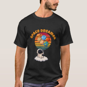 Astronaut Med Planetballonger T-Shirt
