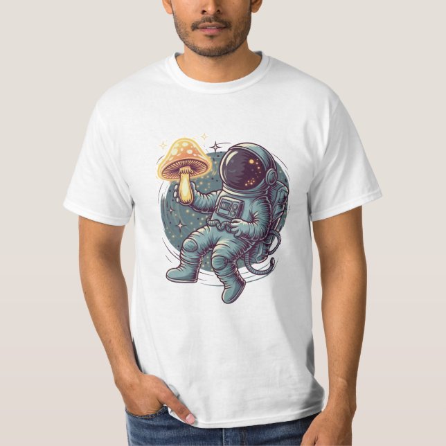 astronaut med rumsvamp t shirt (Framsida)