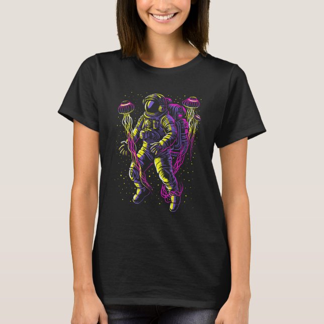 Astronaut med rymdmaneter t shirt (Framsida)