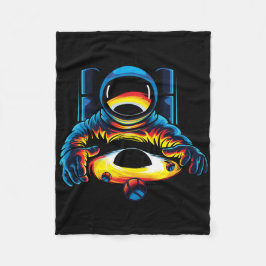 Astronaut med svart hål fleecefilt
