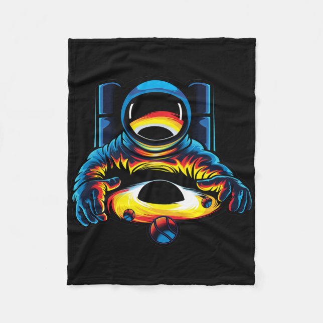 Astronaut med svart hål fleecefilt (Framsidan)
