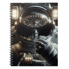Astronaut med tanke på UFO Anteckningsbok