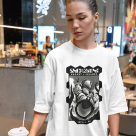 Astronaut med vapen t shirt
