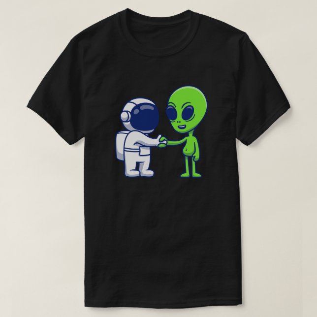 Astronaut Meets Alien T-Shirt (Design framsida)