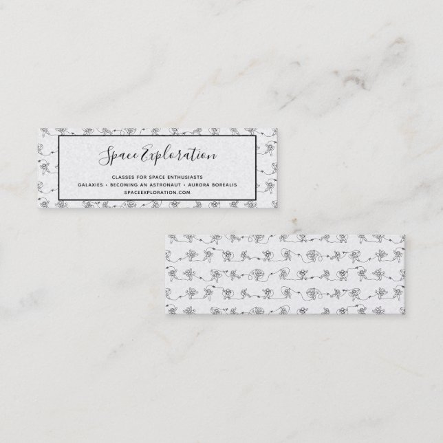 Astronaut Mini Affärskort Visitkort (Fram/baksida)