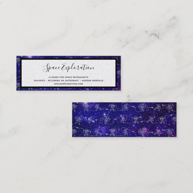 Astronaut Mini Visitkort (Fram/baksida)