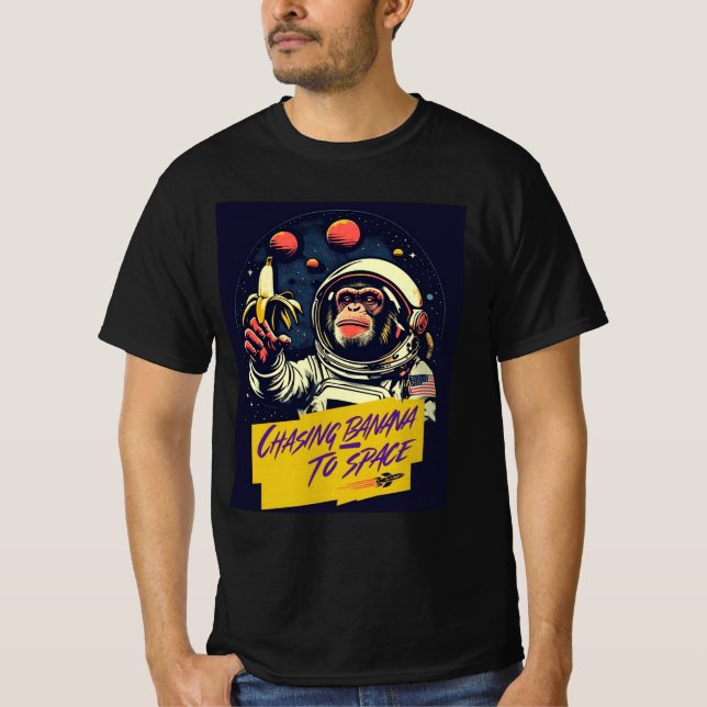 Astronaut Monkey Graphic T-shirt (Framsida)