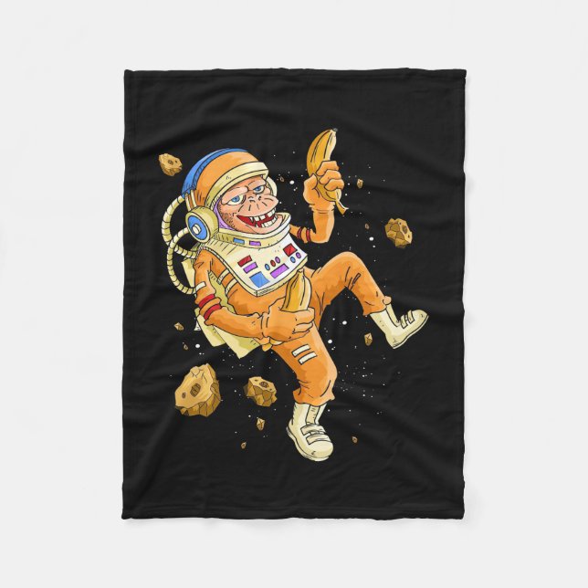 Astronaut Monkey Space Fleecefilt (Framsidan)