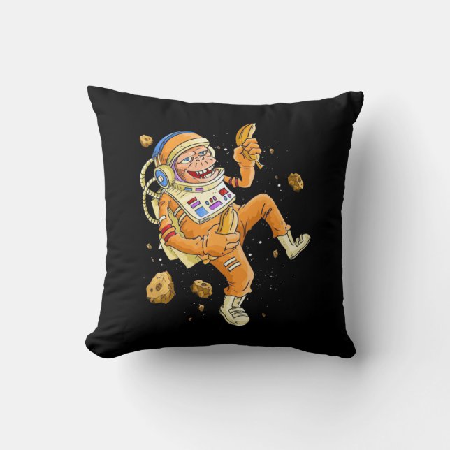 Astronaut Monkey Space Kudde (Framsida)