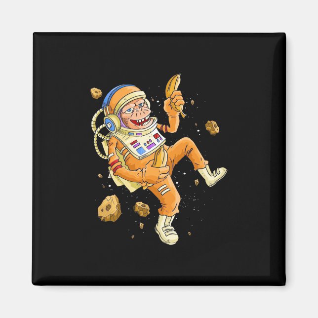 Astronaut Monkey Space Magnet (Framsidan)